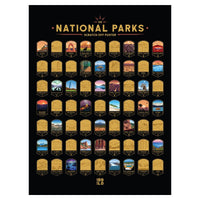 US National Parks Scratch-off Poster