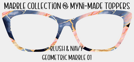 Blush & Navy Geometric Marble 01