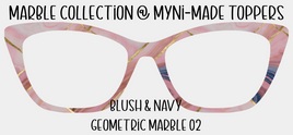 Blush & Navy Geometric Marble 02