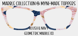 Blush & Navy Geometric Marble 03