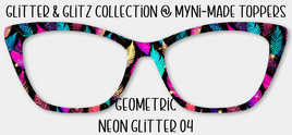 Geometric Neon Glitter 04