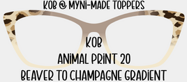 KOB Animal Print 20 Beaver to Champagne Gradient