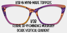 KOB Floral 3D 49 Eminence Mulberry Ochre Vertical Gradient